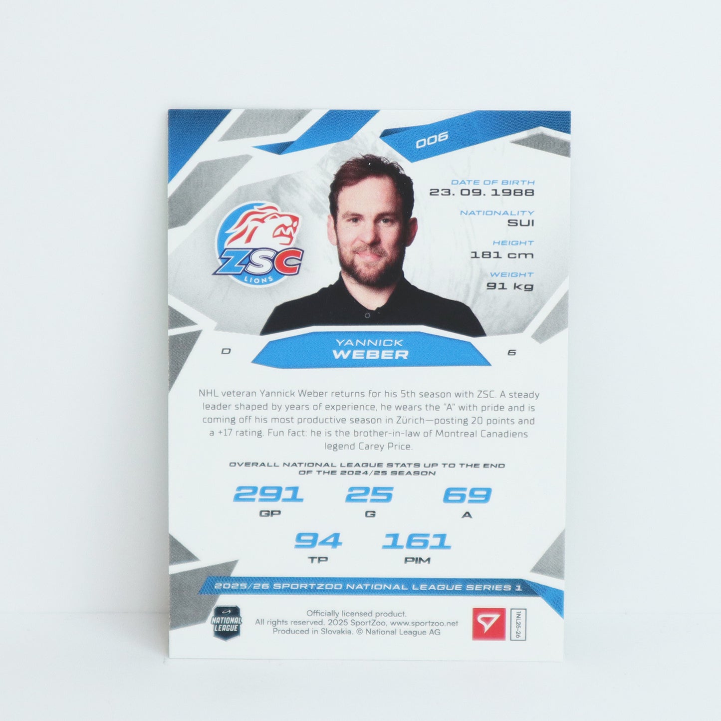 006 - ZSC - YANNICK WEBER - BASE GREEN - 29/30