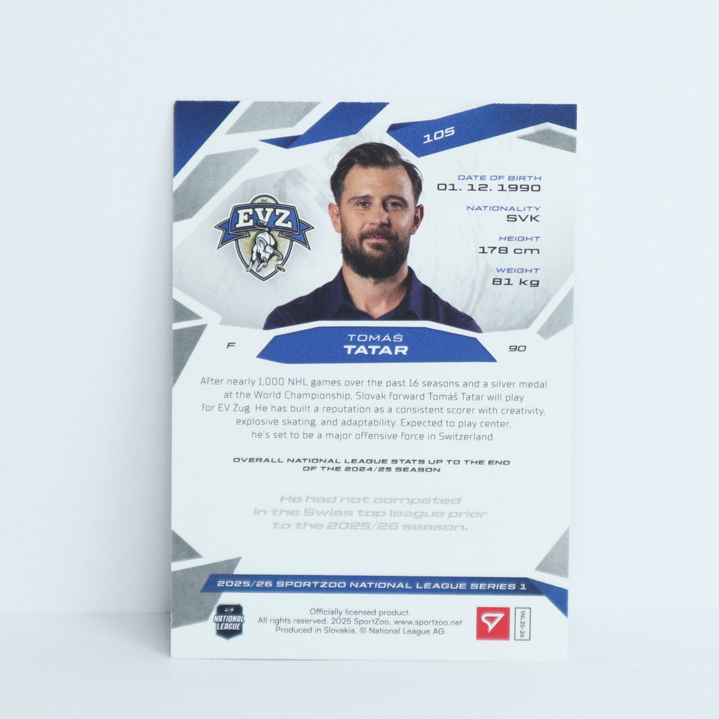 105 - EVZ - TOMAS TATAR - BASE BLUE