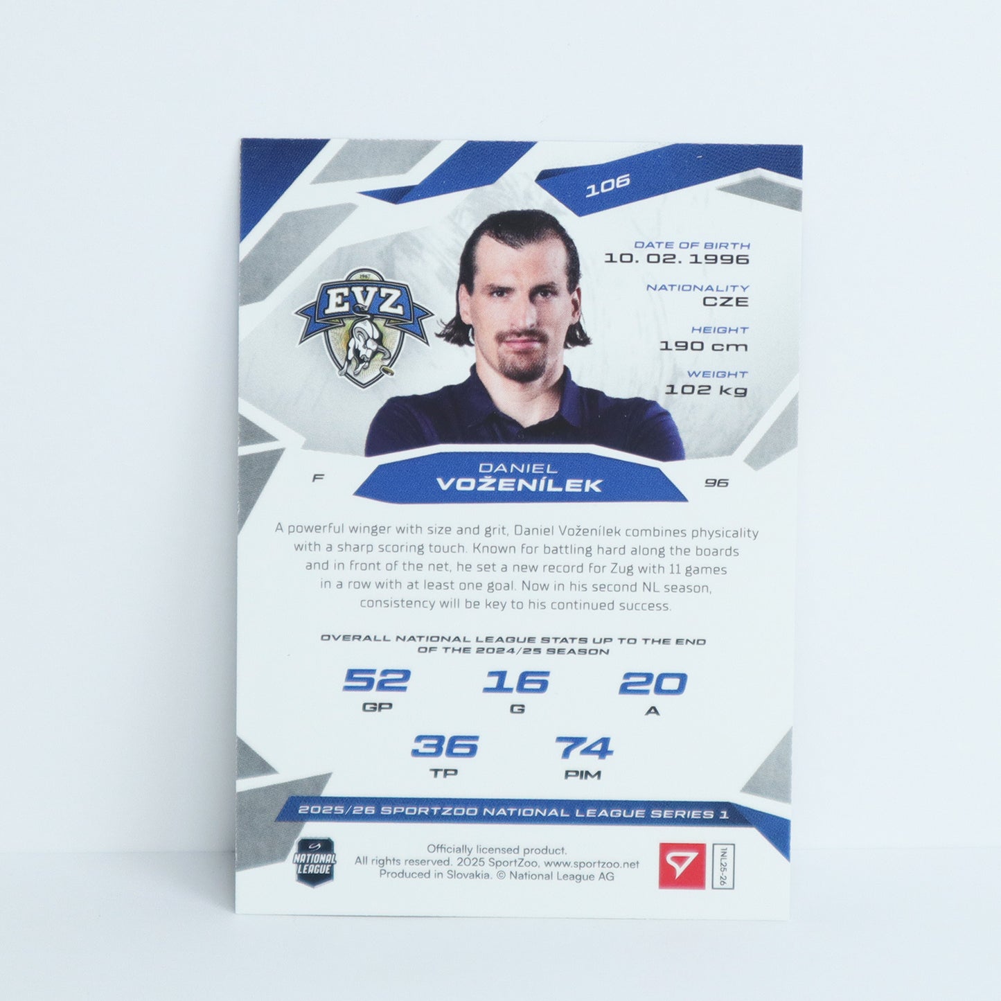 106 - EVZ - DANIEL VOZENILEK - BASE BLUE