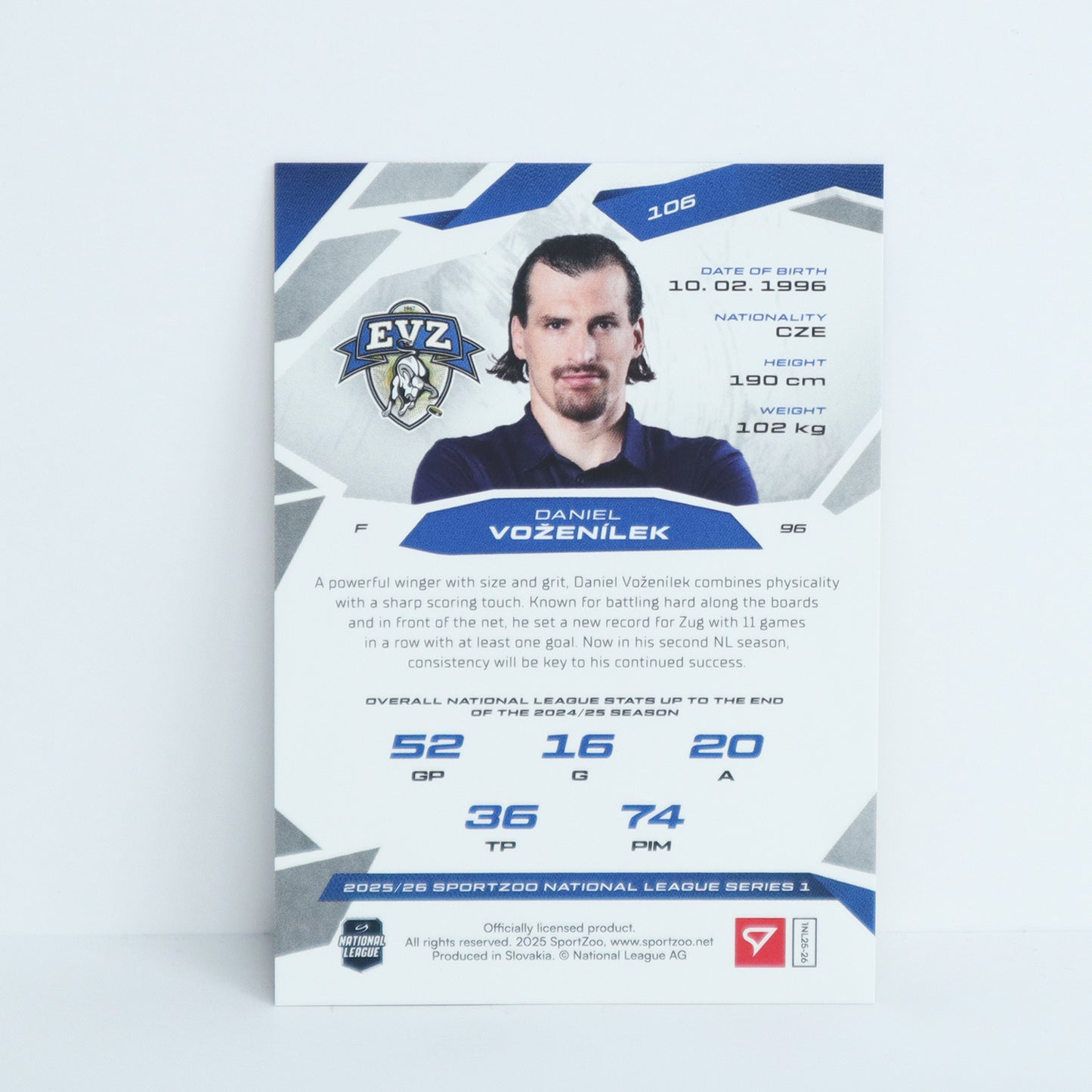 106 - EVZ - DANIEL VOZENILEK - BASE GOLD - 05/10
