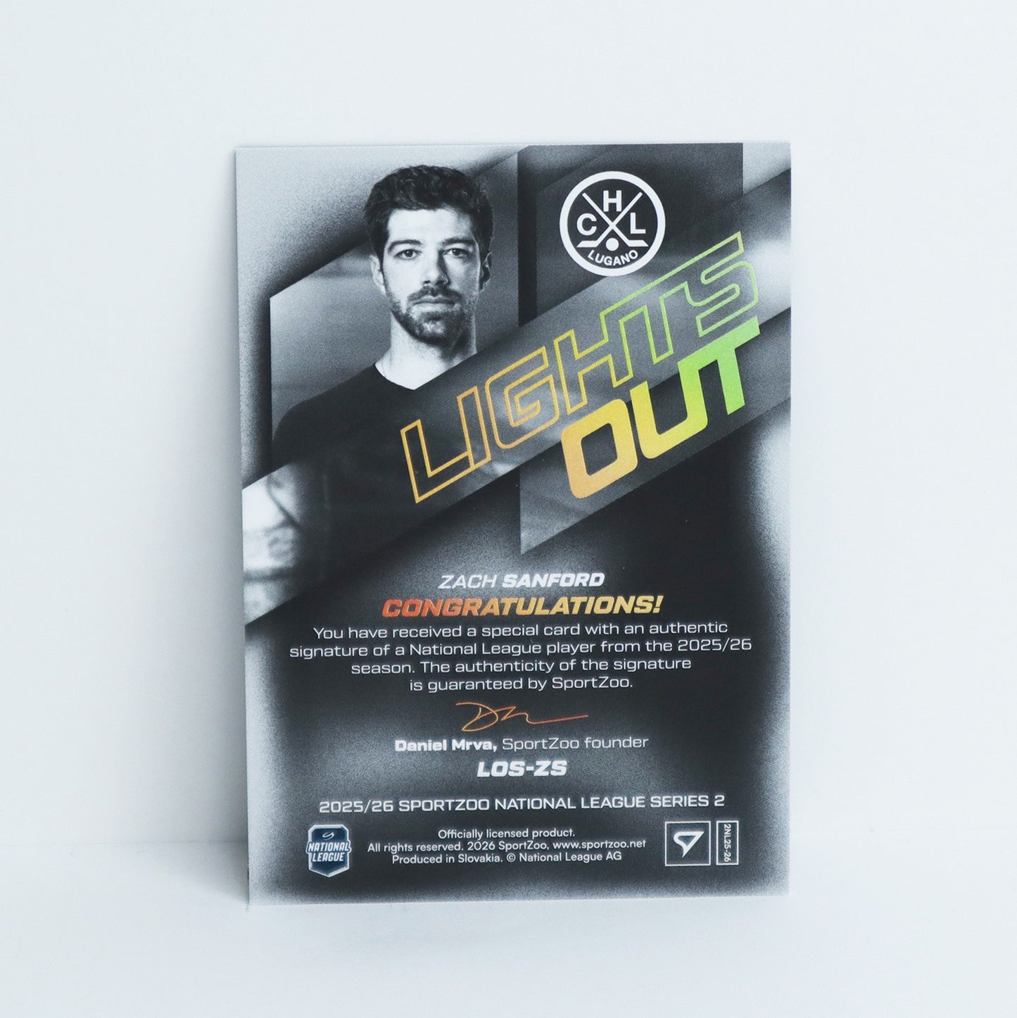 LOS-ZS - HCL - ZACH SANFORD - LIGHTS OUT GOLD AUTO - 14/60