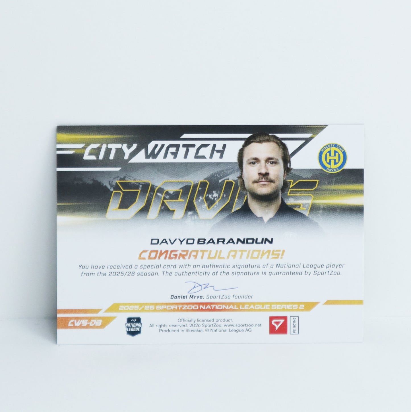 CWS-DB - HCD - DAVYD BARANDUN - CITY WATCH GOLD AUTO - 19/35