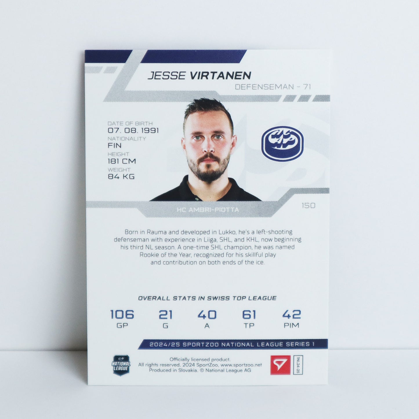 150 - HCAP - JESSE VIRTANEN - BASE SET