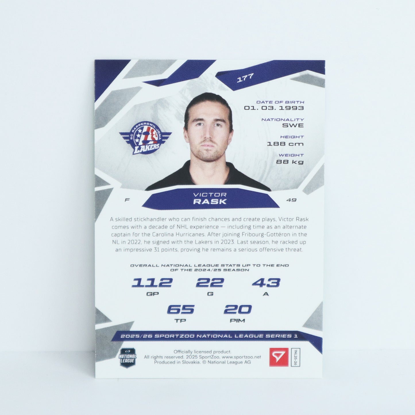 177 - SCRJ - VICTOR RASK - BASE GREEN - 08/30