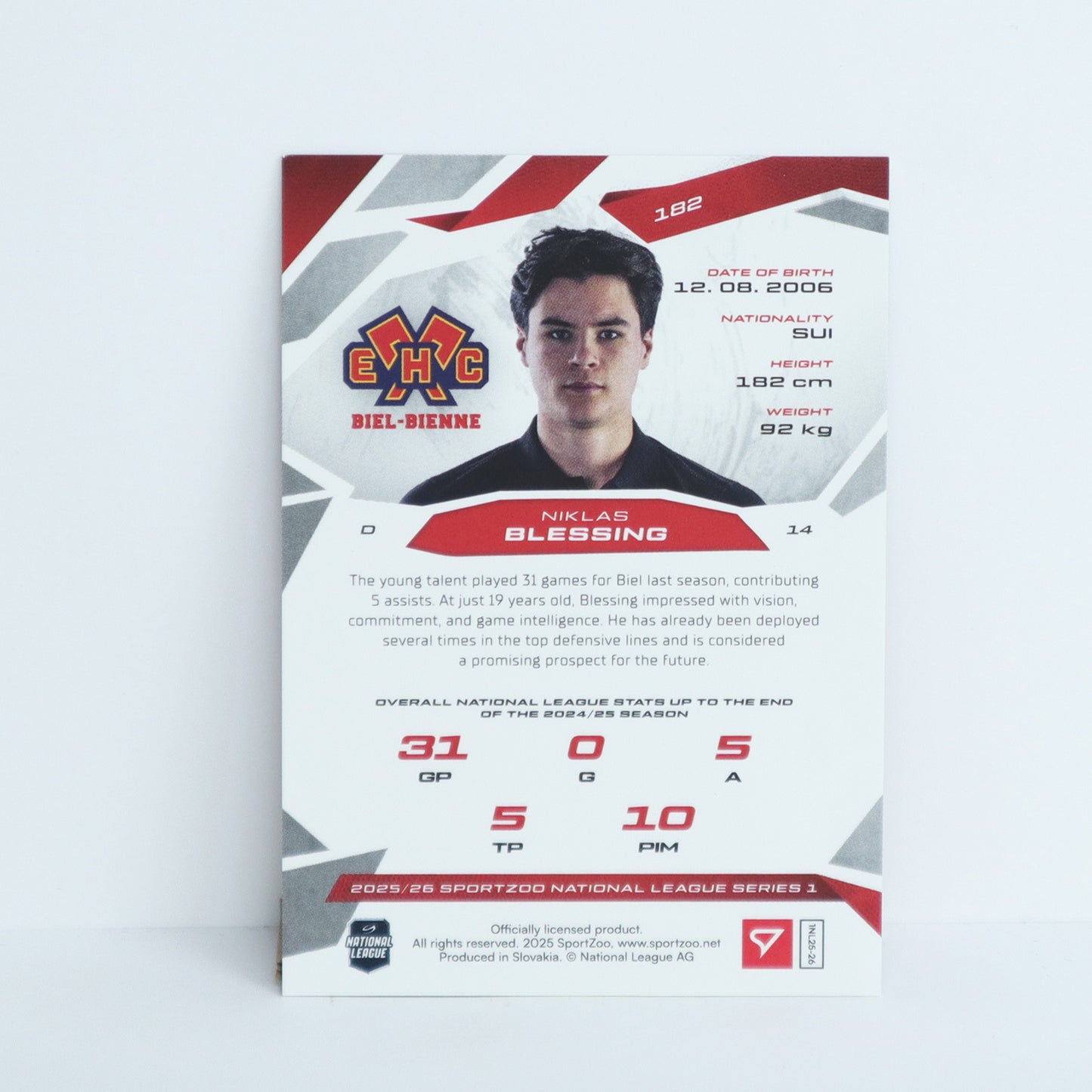 182 - EHCB - NIKLAS BLESSING - BASE RED - 17/20