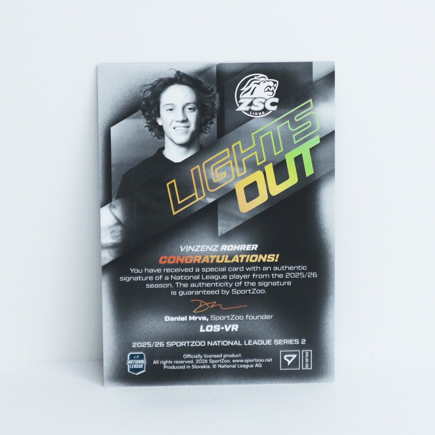 LOS-VR - ZSC - VINZENZ ROHRER - LIGHTS OUT GOLD AUTO - 60/60