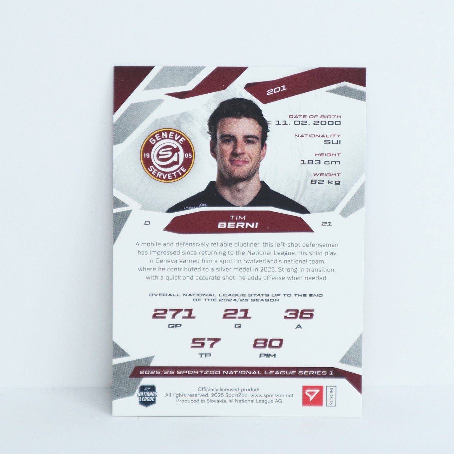 201 - GSHC - TIM BERNI - BASE RED - 16/20
