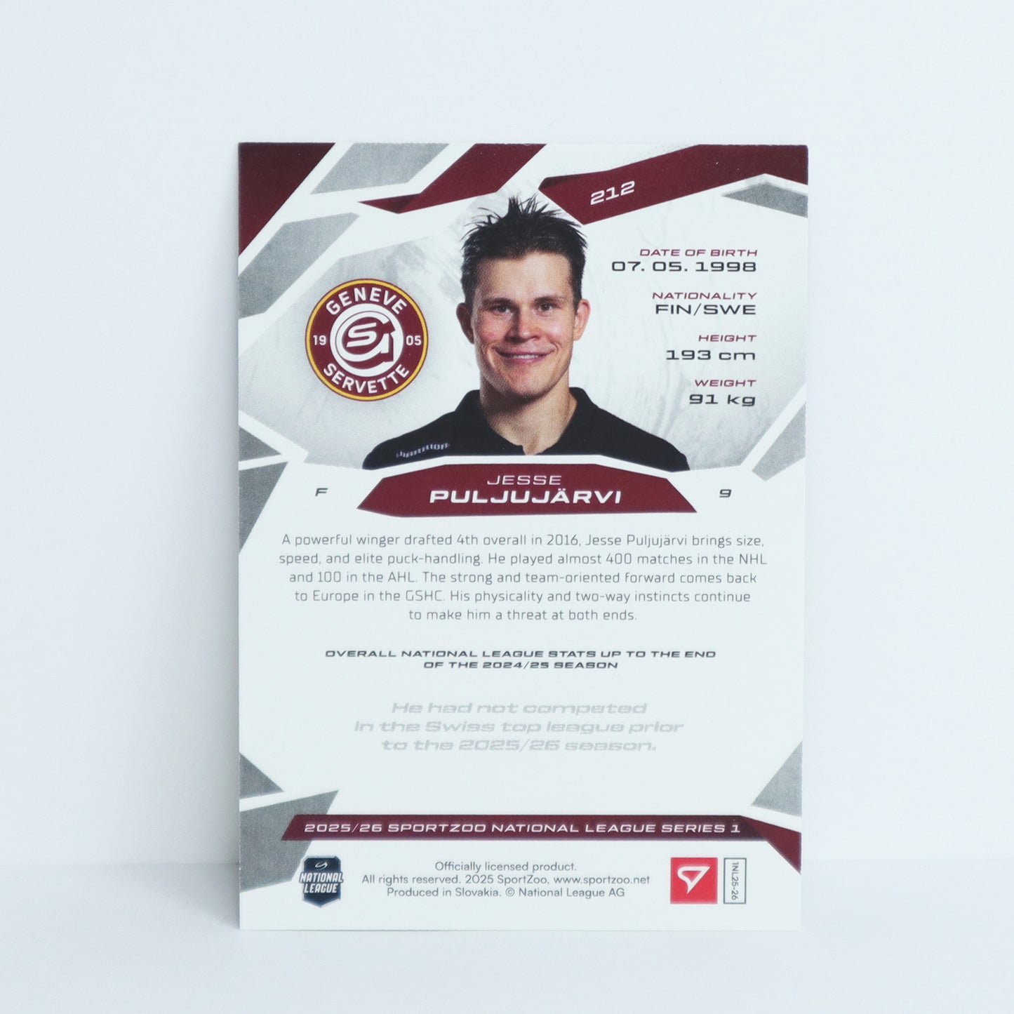212 - GSHC - JESSE PULJUJARVI - BASE BLUE