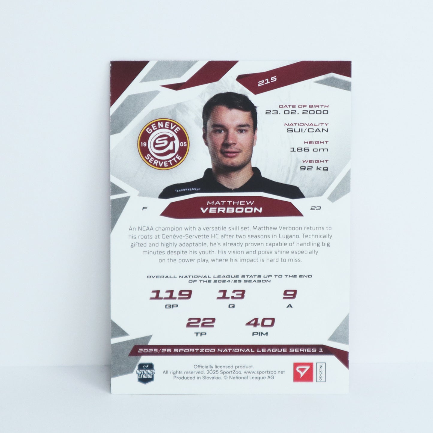 215 - GSHC - MATTHEW VERBOON - BASE PINK