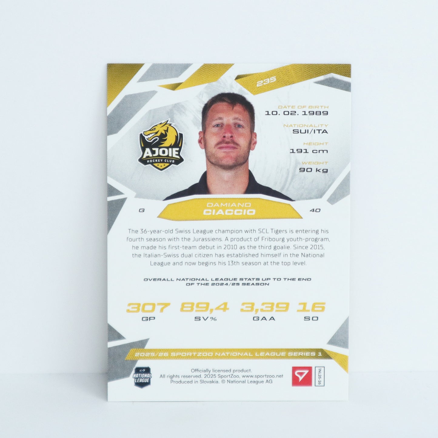 235 - HCA - DAMIANO CIACCIO - BASE GOLD - 07/10