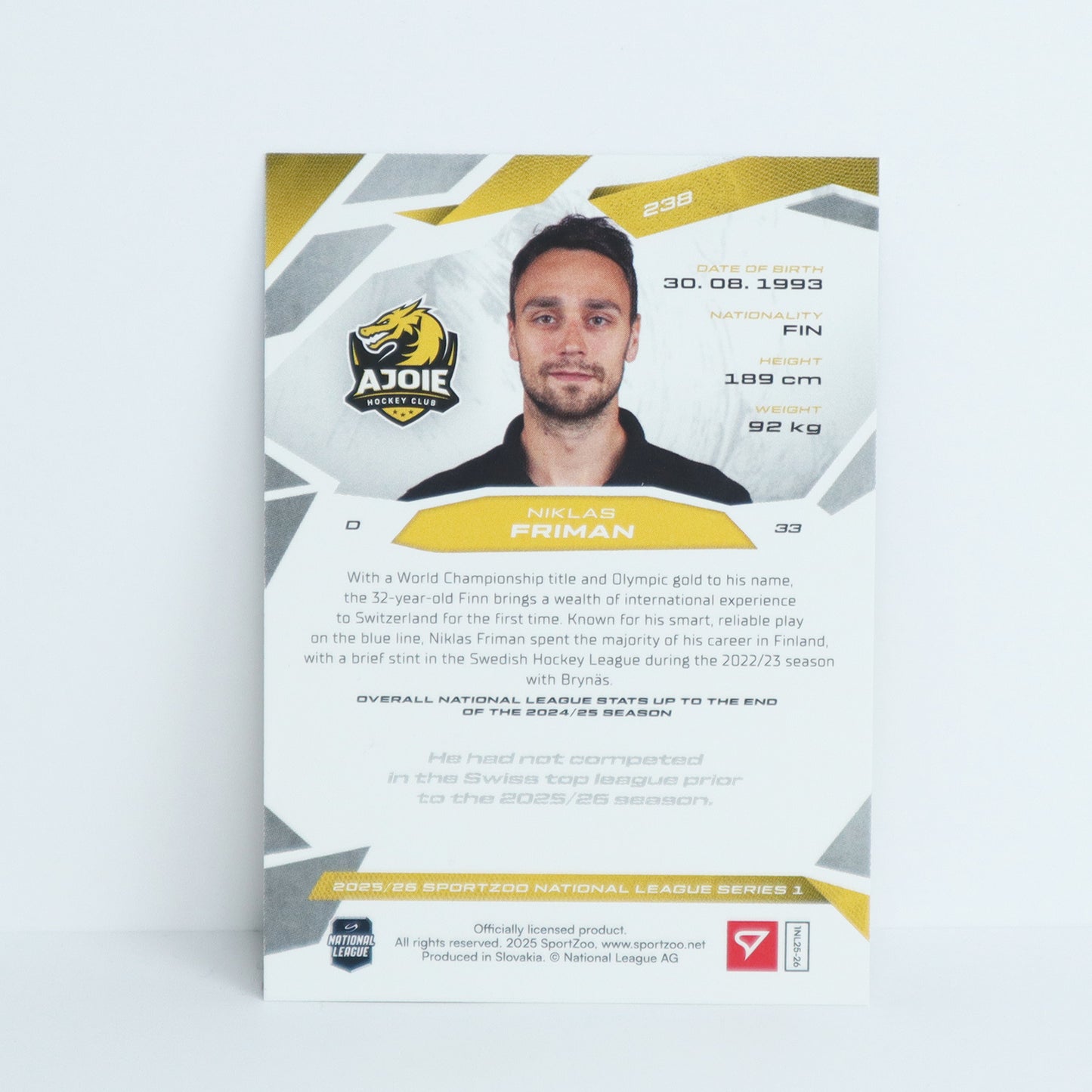 238 - HCA - NIKLAS FRIMAN - BASE SET