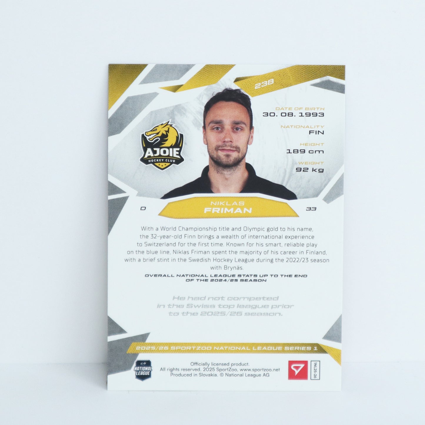 238 - HCA - NIKLAS FRIMAN - BASE RED - 19/20