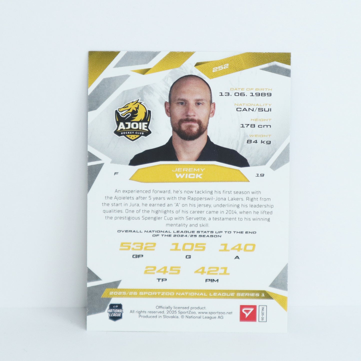 252 - HCA - JEREMY WICK - BASE SET