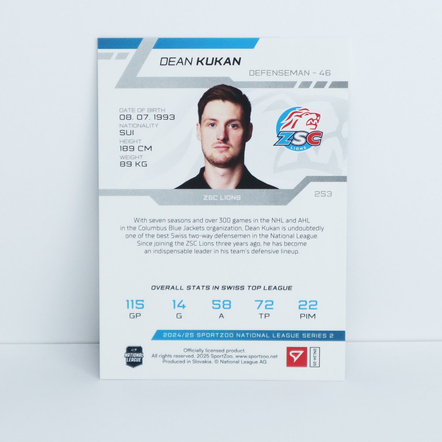 253 - ZSC - DEAN KUKAN - BASE SET