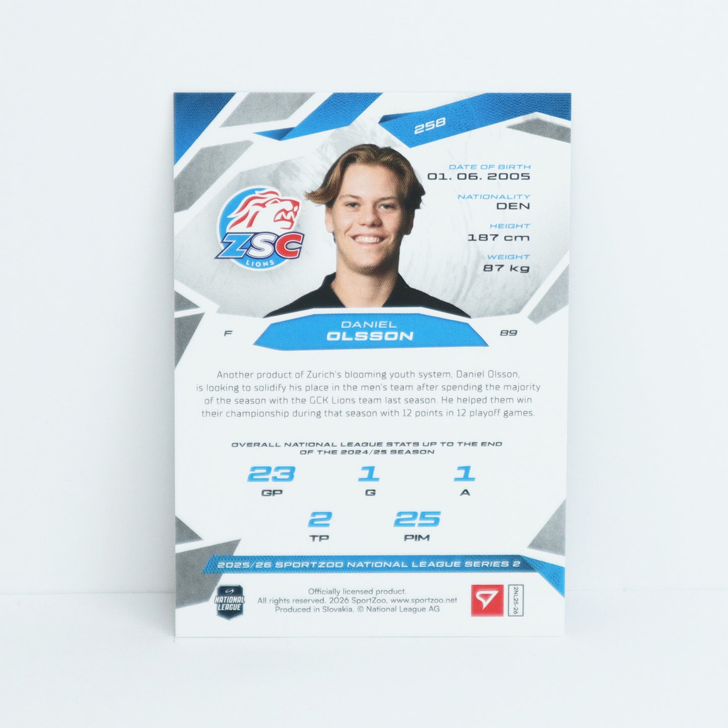 258 - ZSC - DANIEL OLSSON - BASE BLUE