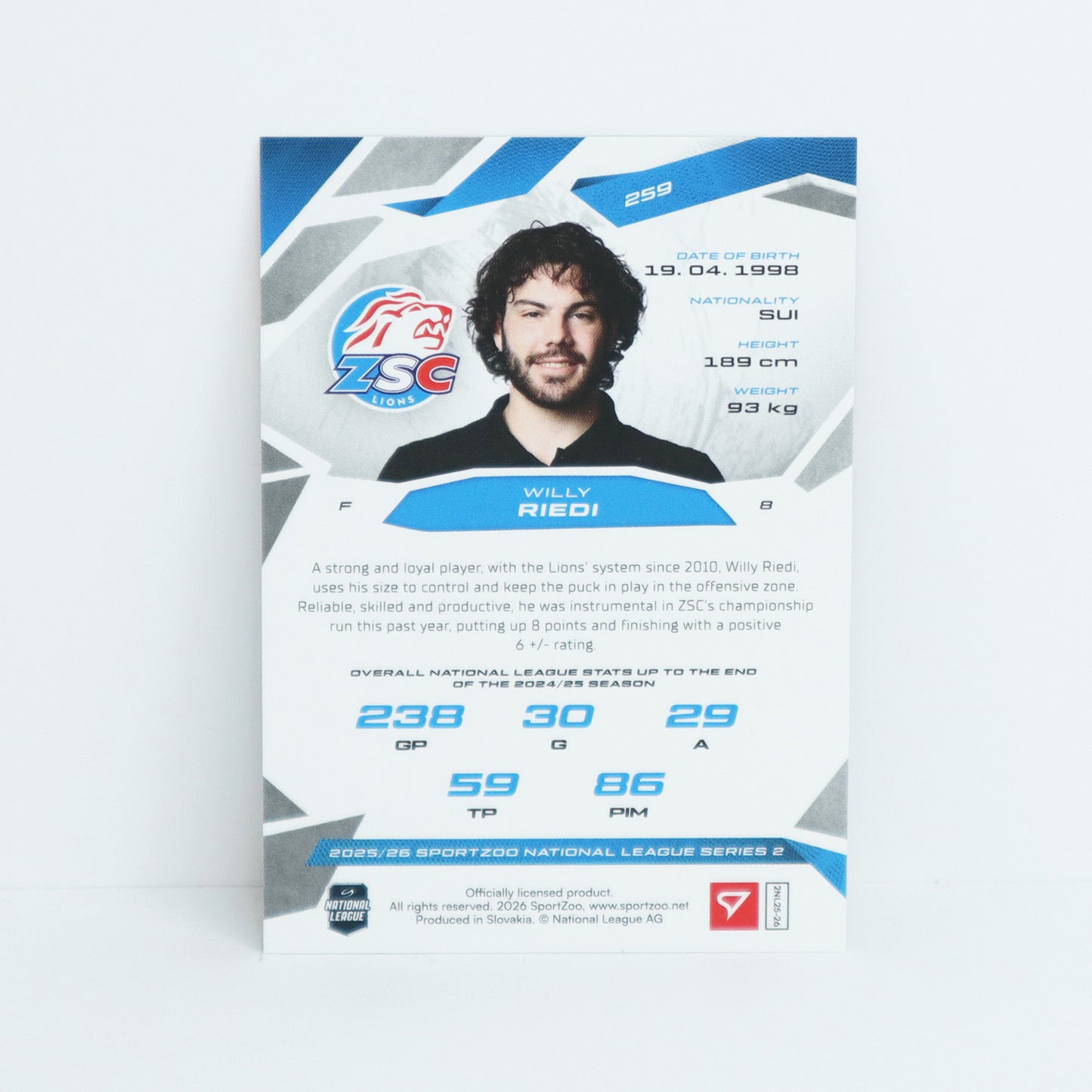 259 - ZSC - WILLY RIEDI - BASE SET