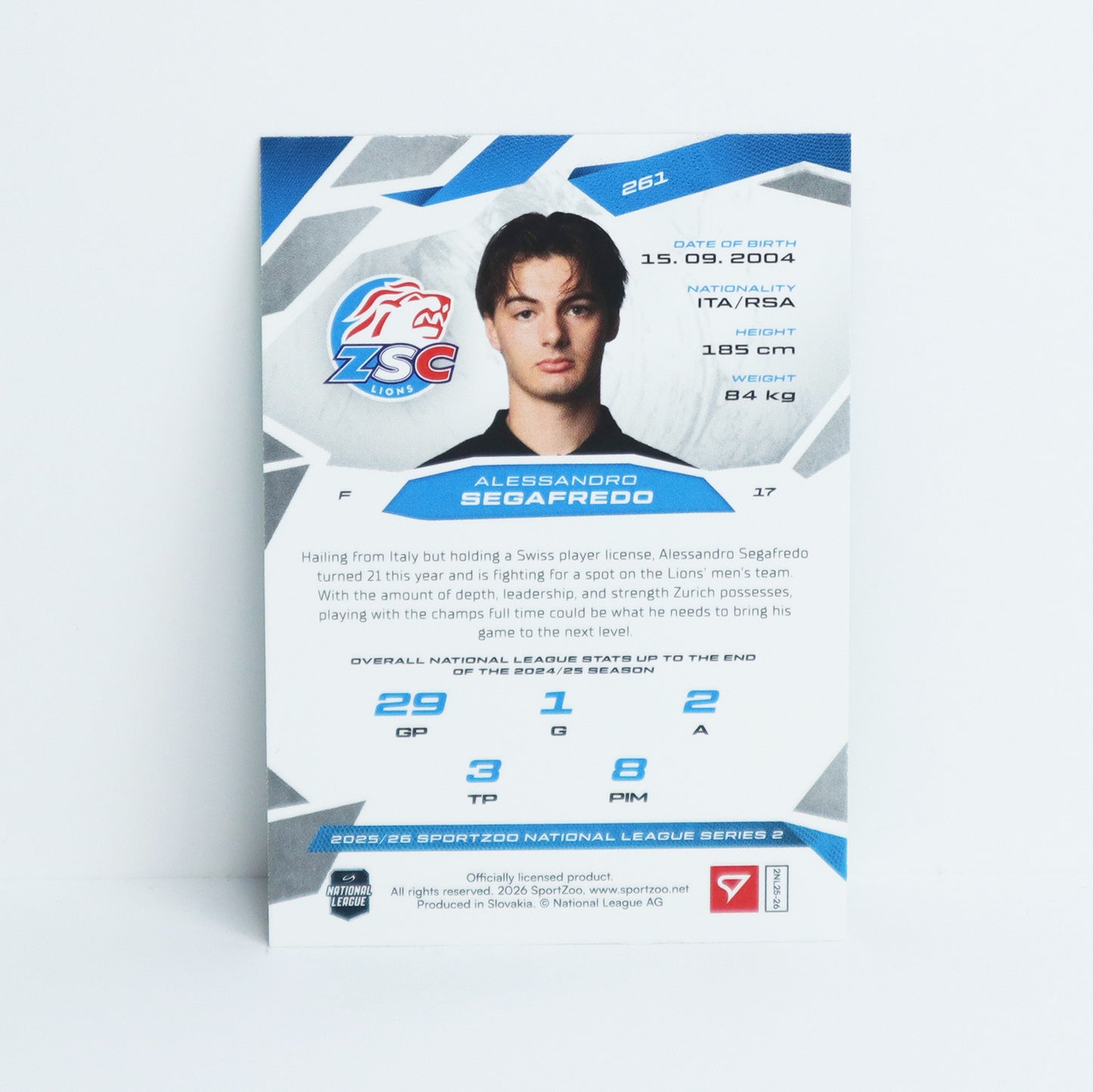 261 - ZSC - ALESSANDRO SEGAFREDO - BASE GREEN - 17/30