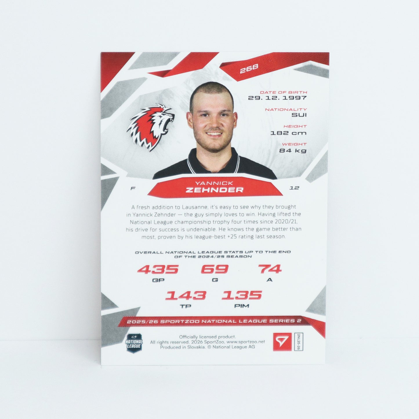 268 - LHC - YANNICK ZEHNDER - BASE SET