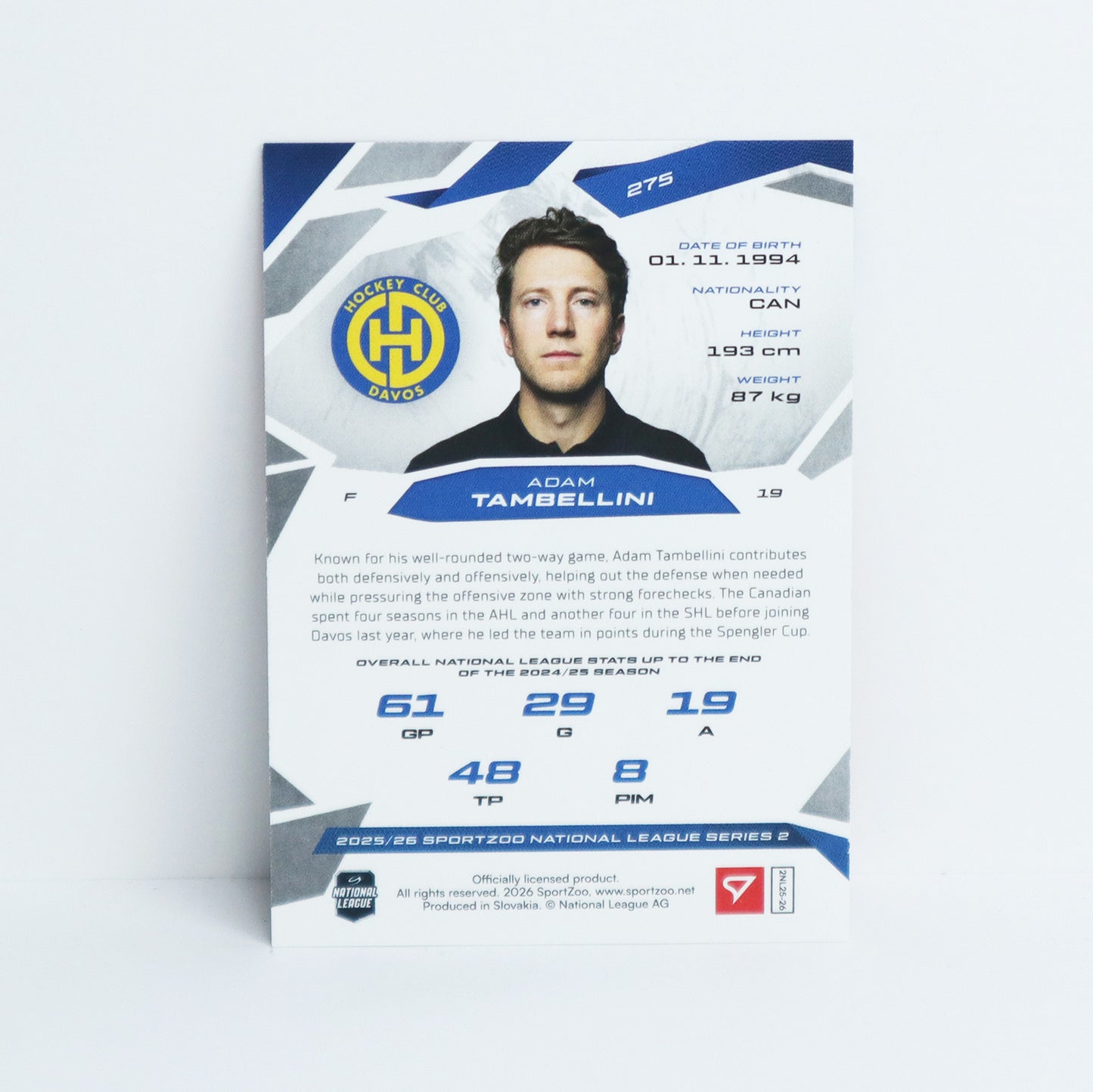 275 - HCD - ADAM TAMBELLINI - BASE RED - 10/20