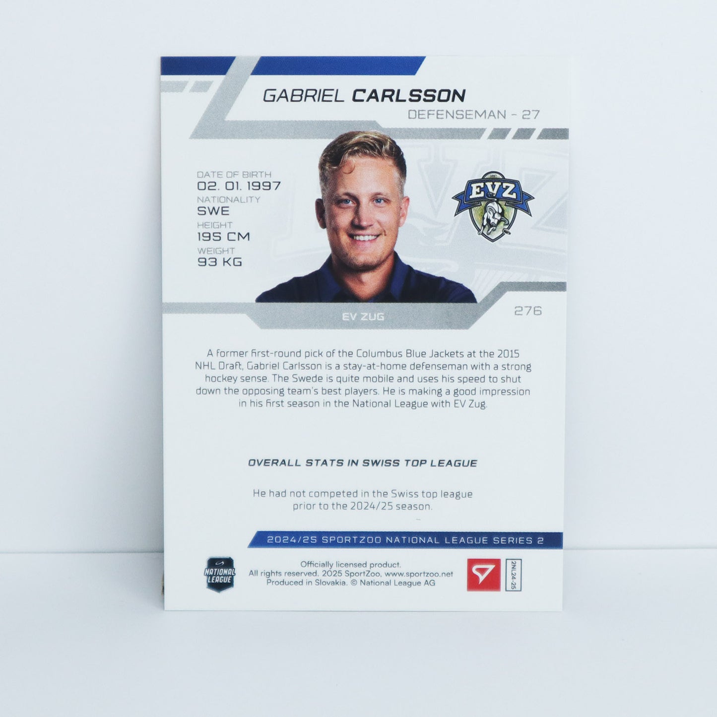 276 - EVZ - G. CARLSSON - BASE SET