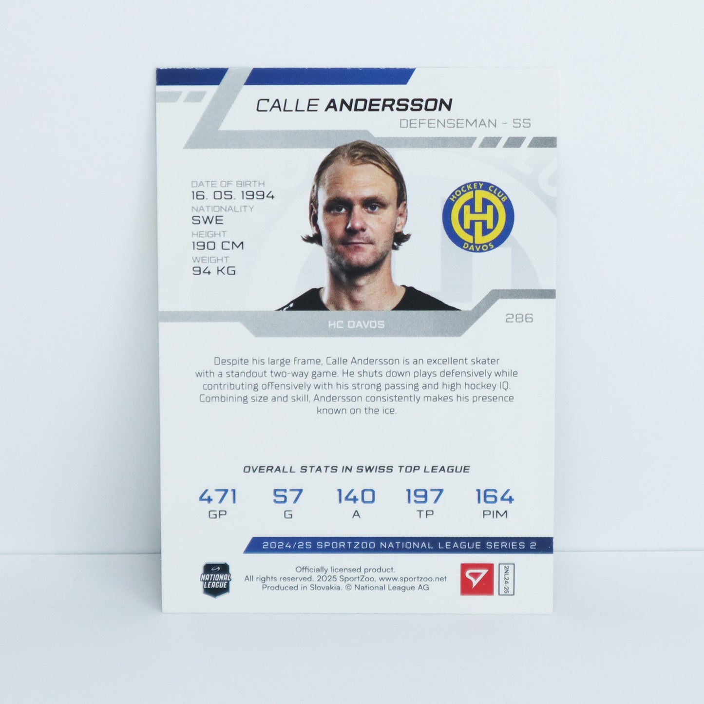 286 - HCD - C. ANDERSSON - BASE PURPLE