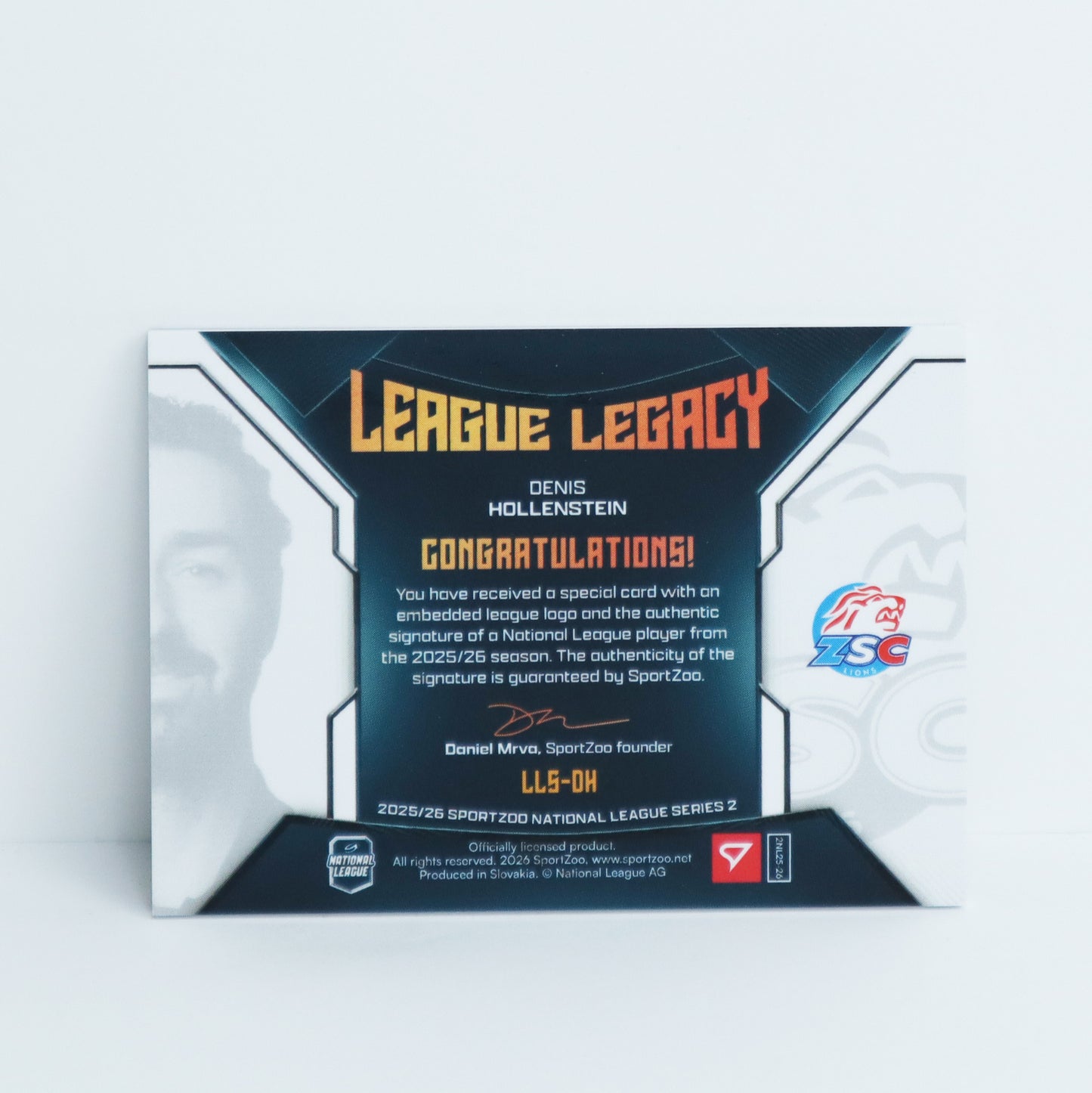 LLS-DH - ZSC - DENIS HOLLENSTEIN - LEAGUE LEGACY GOLD AUTO - 2/9