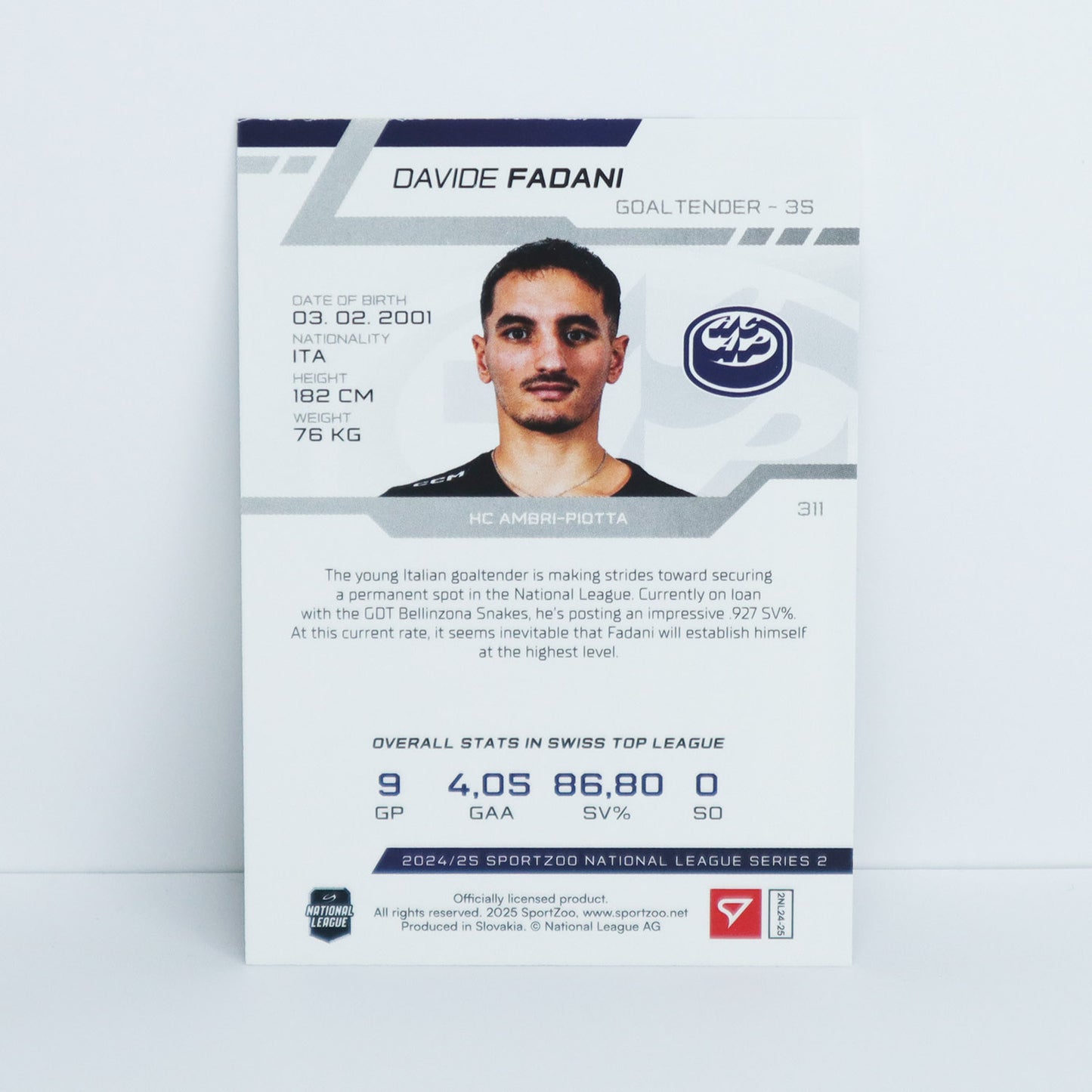 311 - HCAP - DAVIDE FADANI - BASE PURPLE