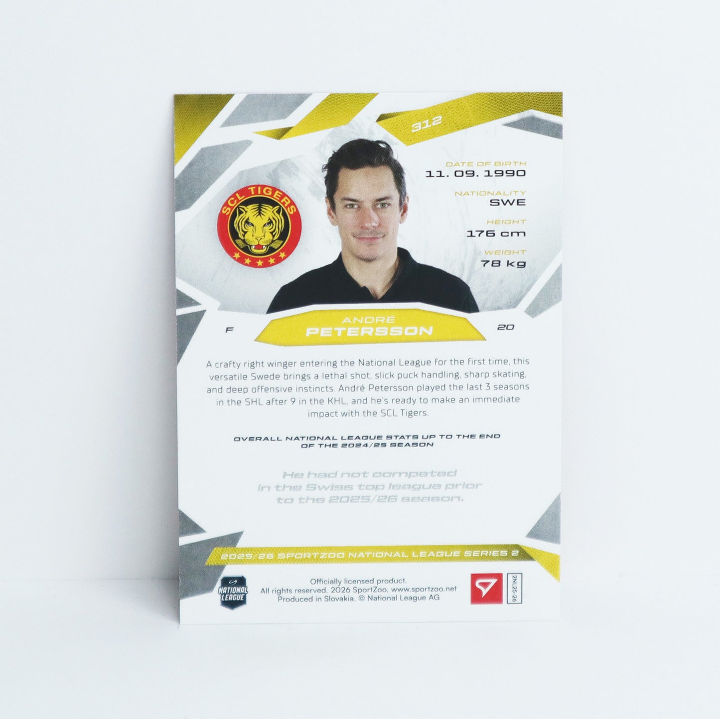 312 - SCL - ANDRE PETERSSON - BASE RED - 17/20