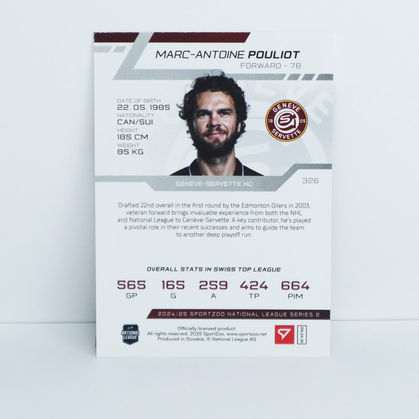 326 - GSHC - M.-A. POULIOT - BASE SET