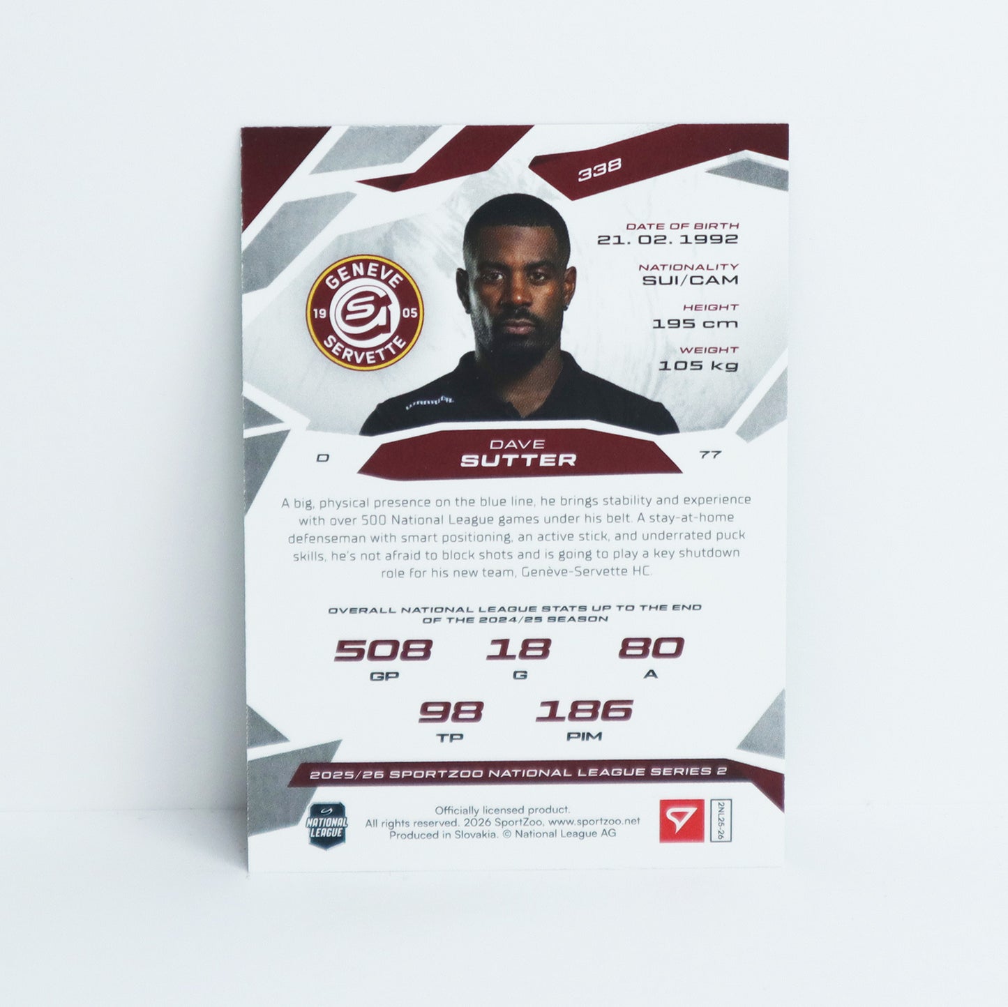 338 - GSHC - DAVE SUTTER - BASE GREEN - 17/30