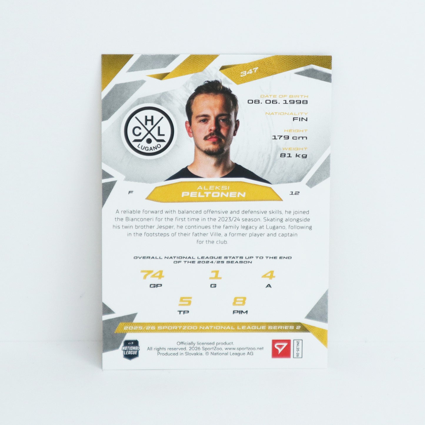 347 - HCL - ALEKSI PELTONEN - BASE GOLD - 01/10