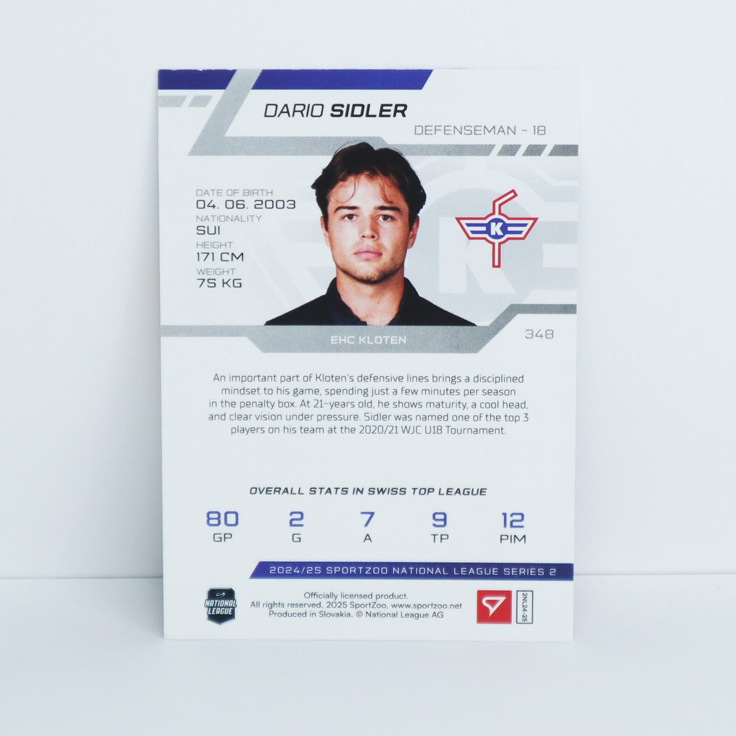 348 - EHCK - DARIO SIDLER - BASE RED - 03/20