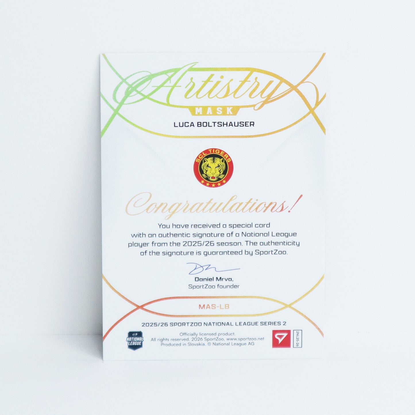 MAS-LB - SCL - LUCA BOLTSHAUSER - MASK ARTISTRY GOLD AUTO - 31/35