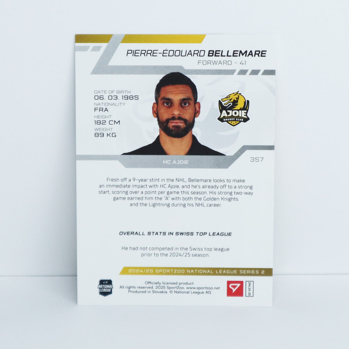 357 - HCA - P.-E. BELLEMARE - BASE GOLD - 08/10