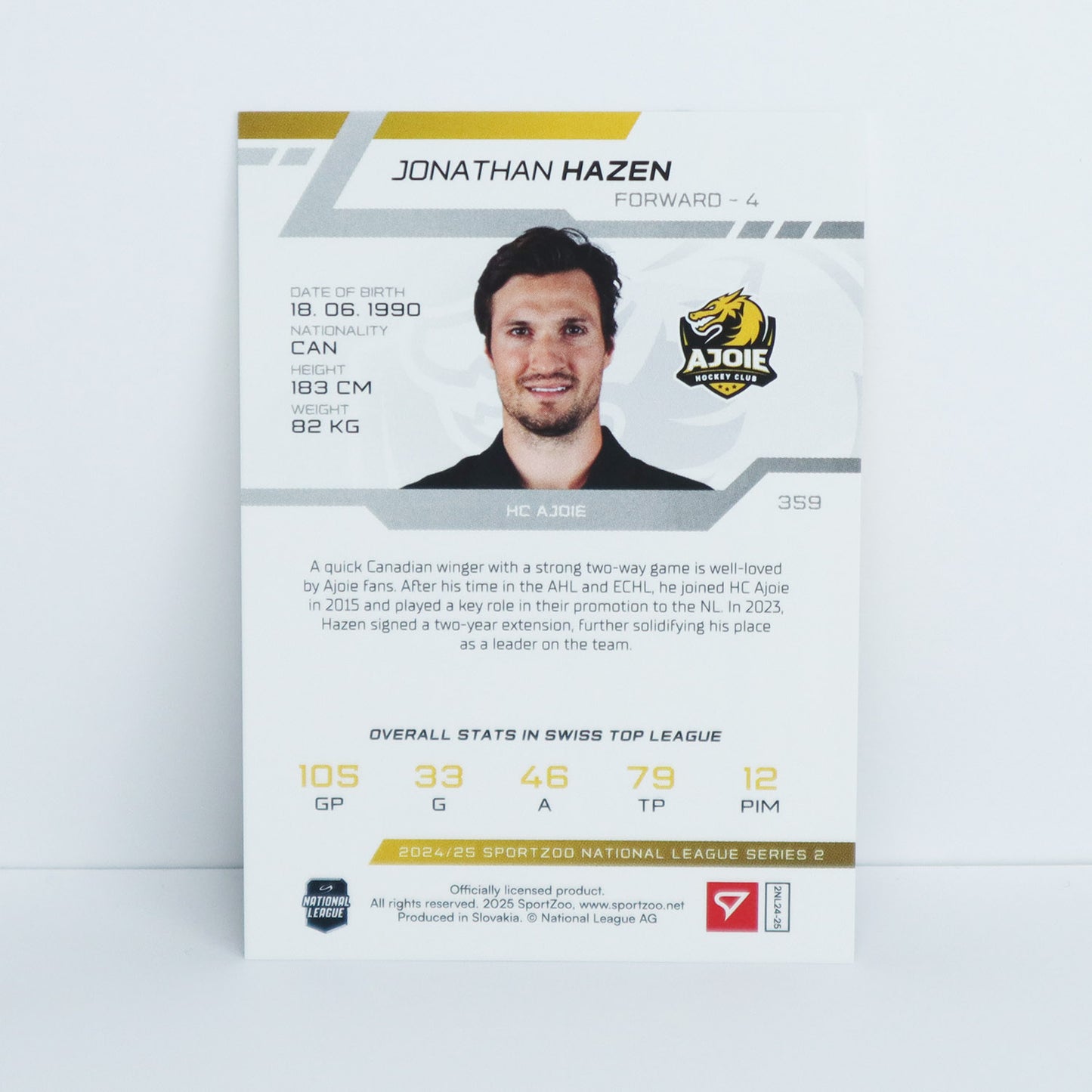 359 - HCA - JONATHAN HAZEN - BASE BLUE - 09/30