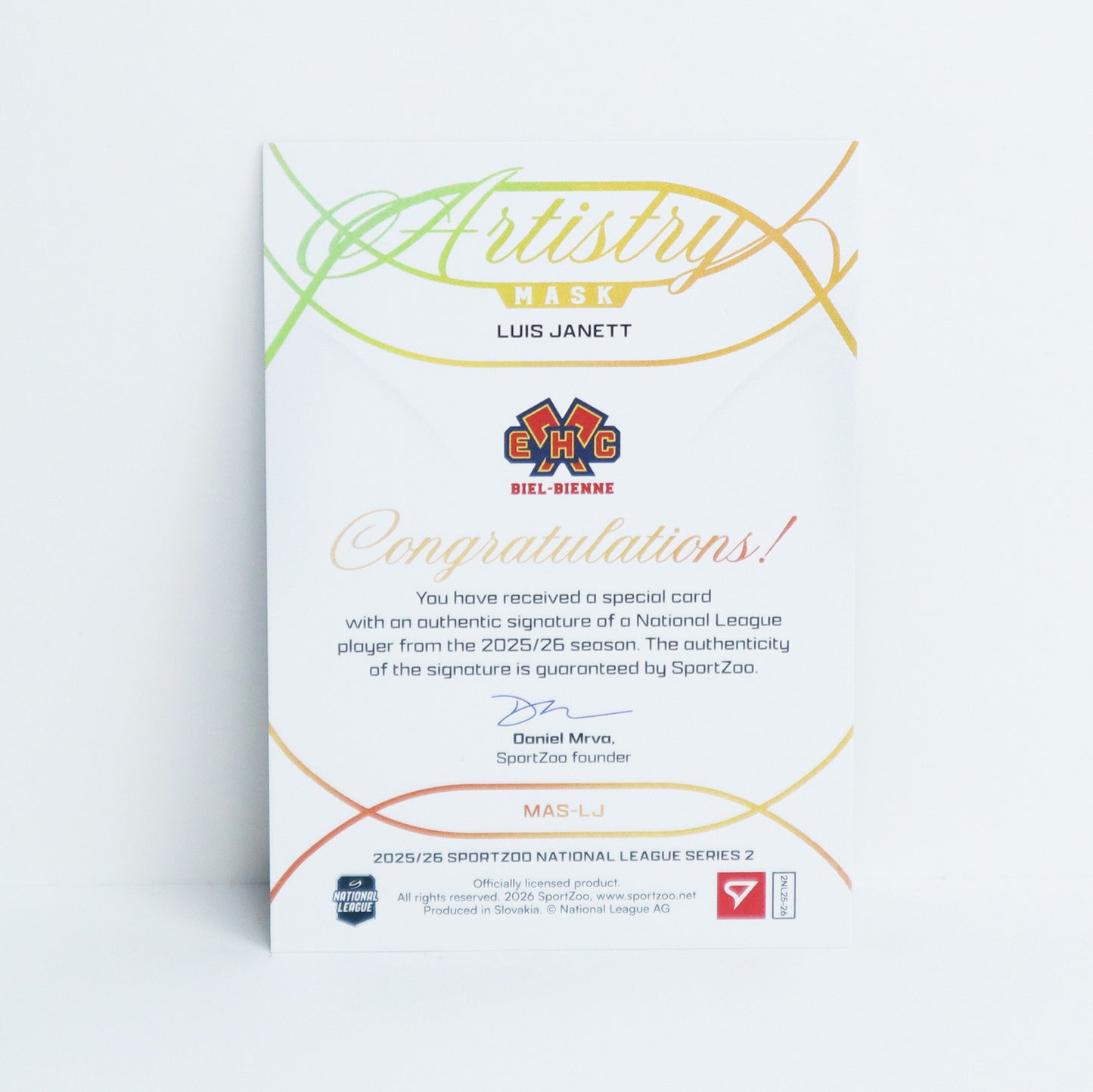 MAS-LJ - EHCB - LUIS JANETT - MASK ARTISTRY GOLD AUTO - 33/35