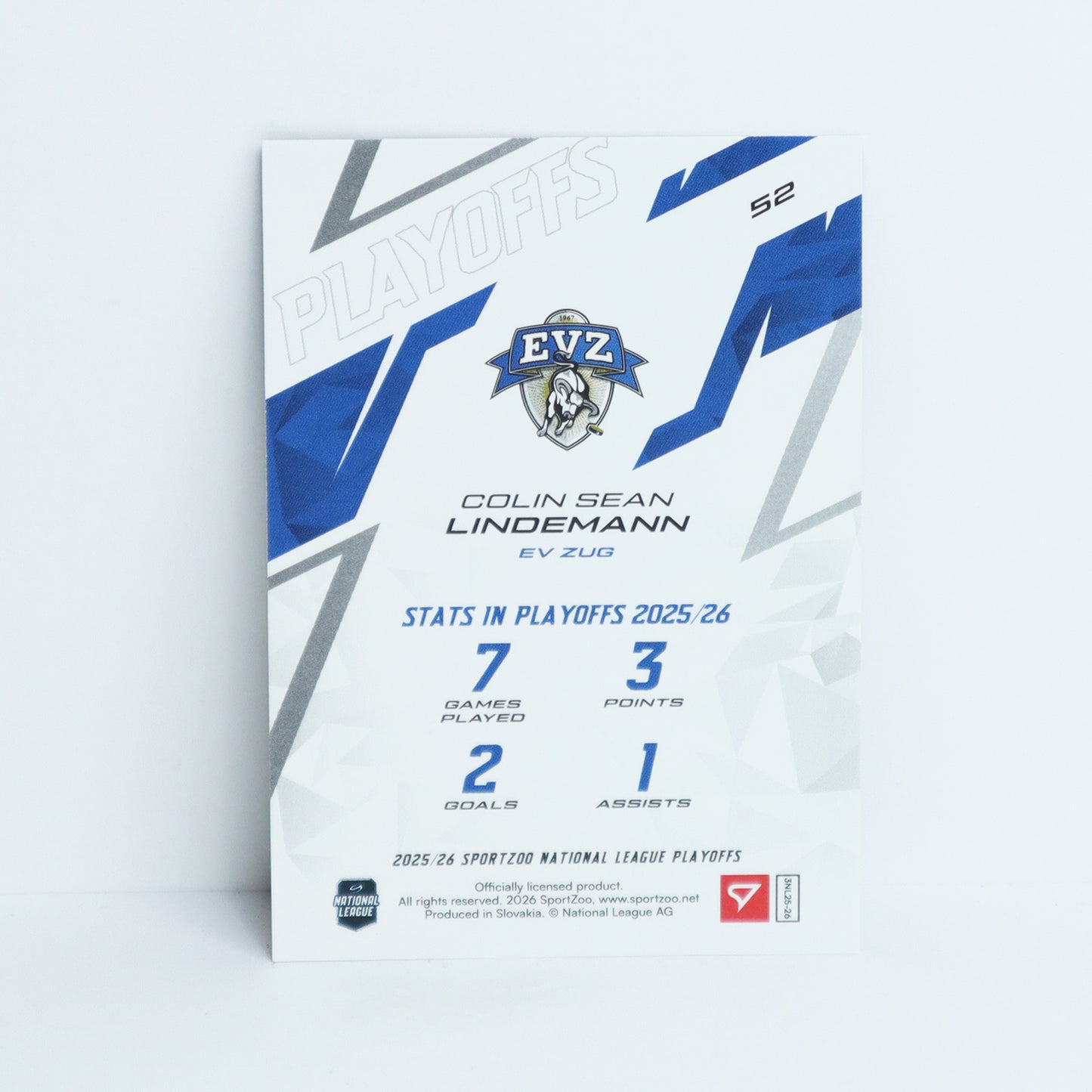52 - EVZ - COLIN SEAN LINDEMANN - BASE BLUE - 36/60