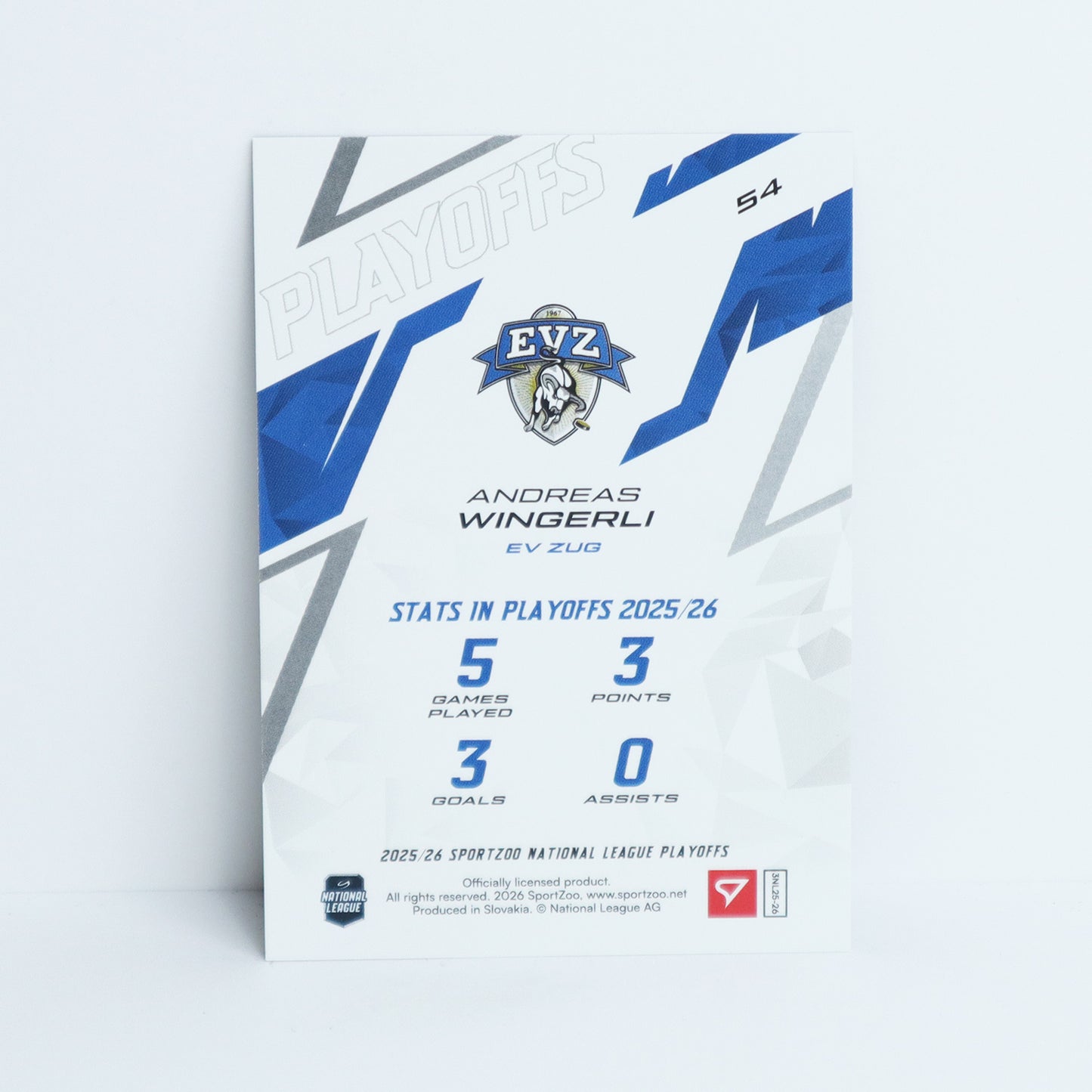 54 - EVZ - ANDREAS WINGERLI - BASE BLUE - 42/60