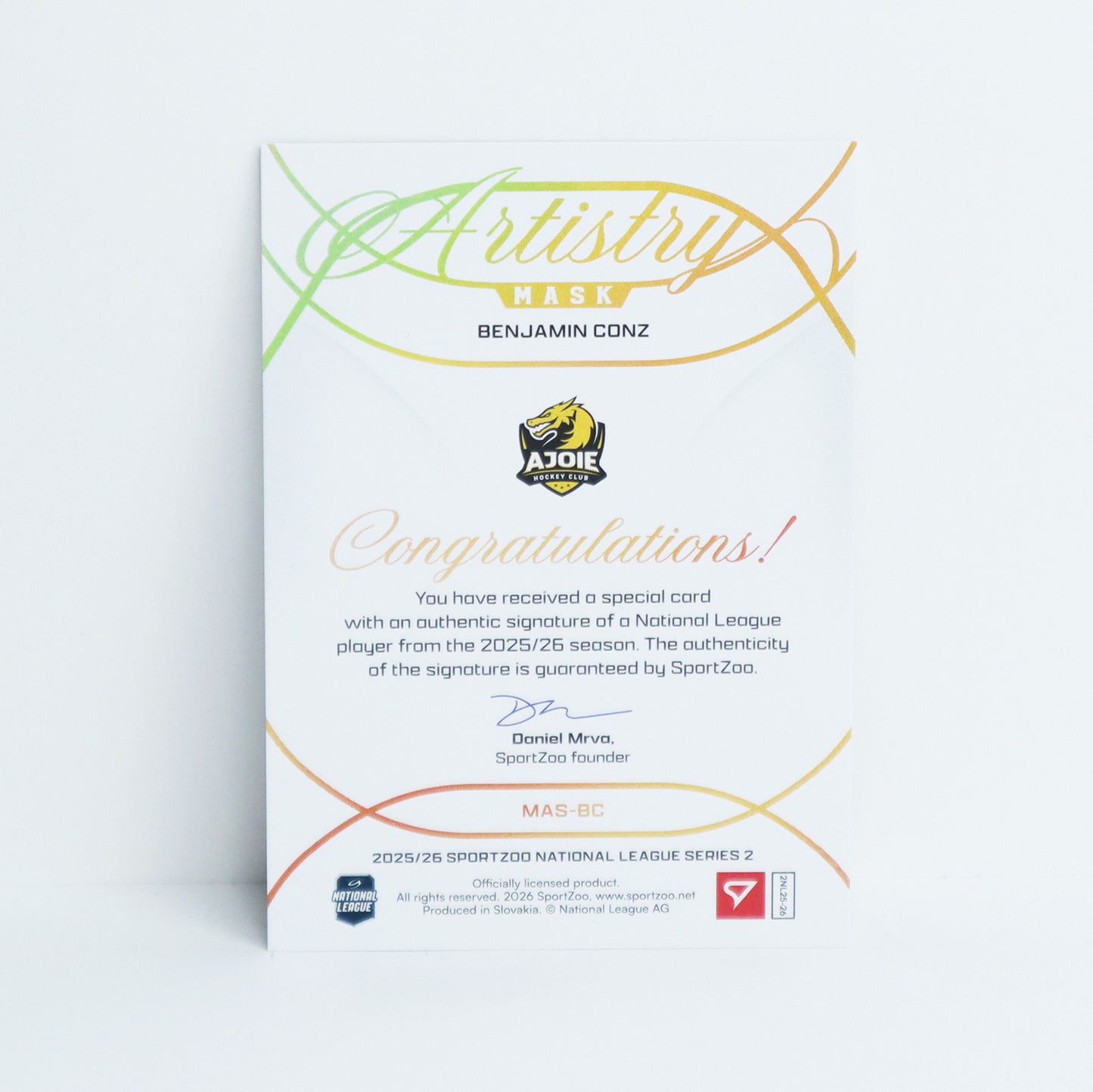 MAS-BC - HCA - BENJAMIN CONZ - MASK ARTISTRY GOLD AUTO - 03/35