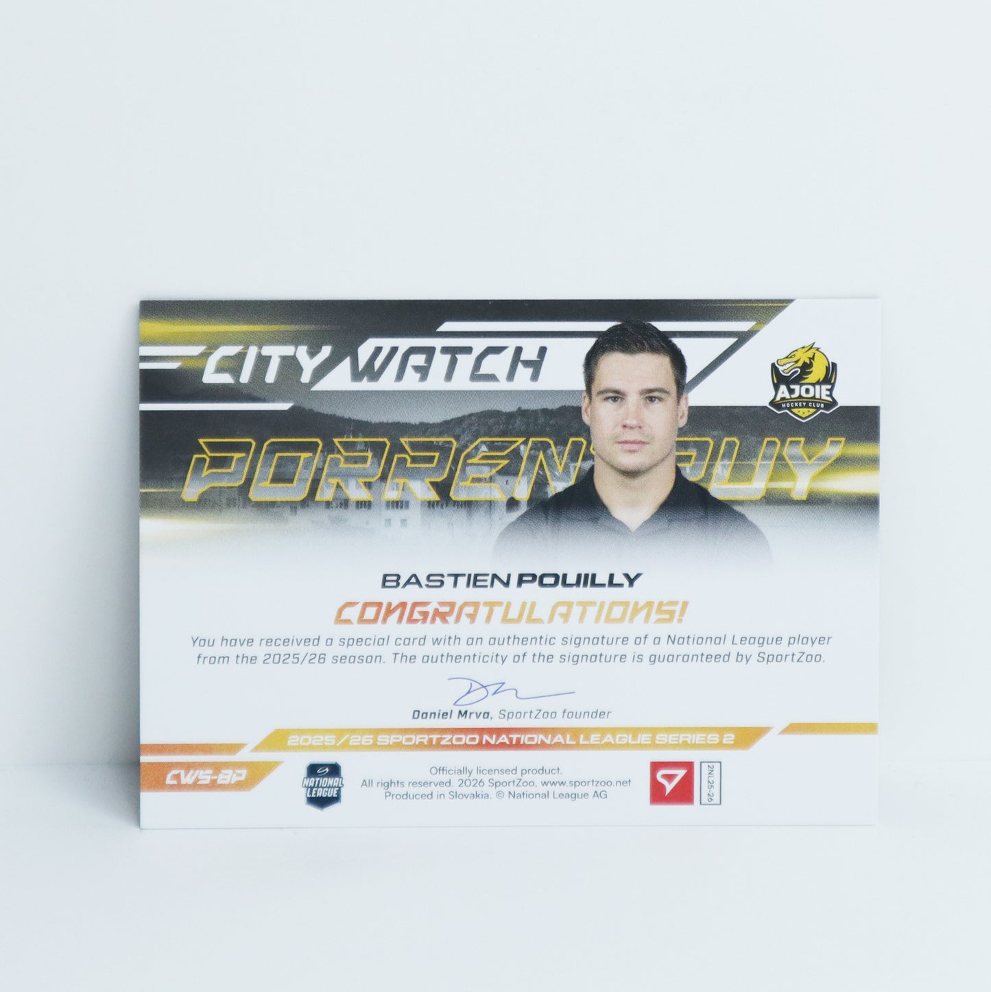 CWS-BP - HCA - BASTIEN POUILLY - CITY WATCH GOLD AUTO - 09/35