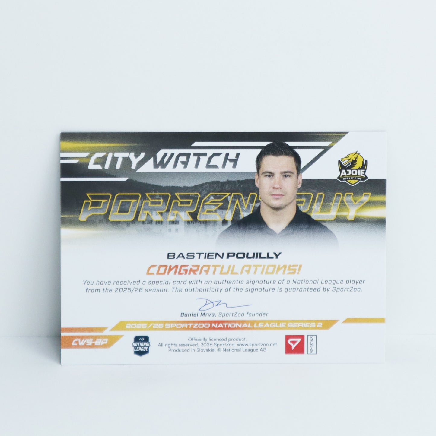 CWS-BP - HCA - BASTIEN POUILLY - CITY WATCH GOLD AUTO - 22/35