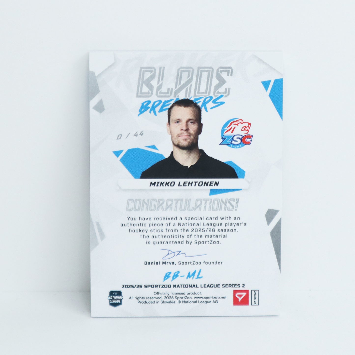 BB-ML - ZSC - MIKKO LEHTONEN - BLADE BREAKERS SILVER - 05/20
