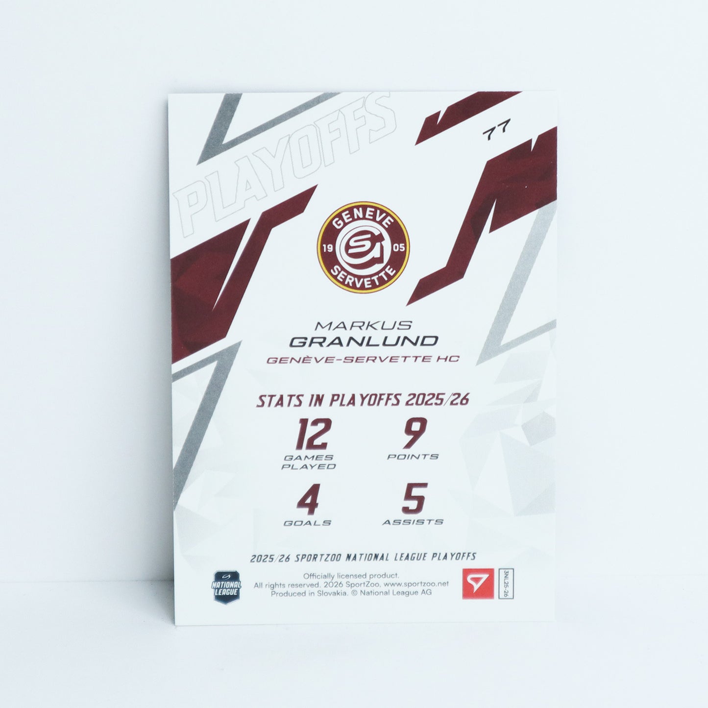 77 - GSHC - MARKUS GRANLUND - BASE RED - 29/30