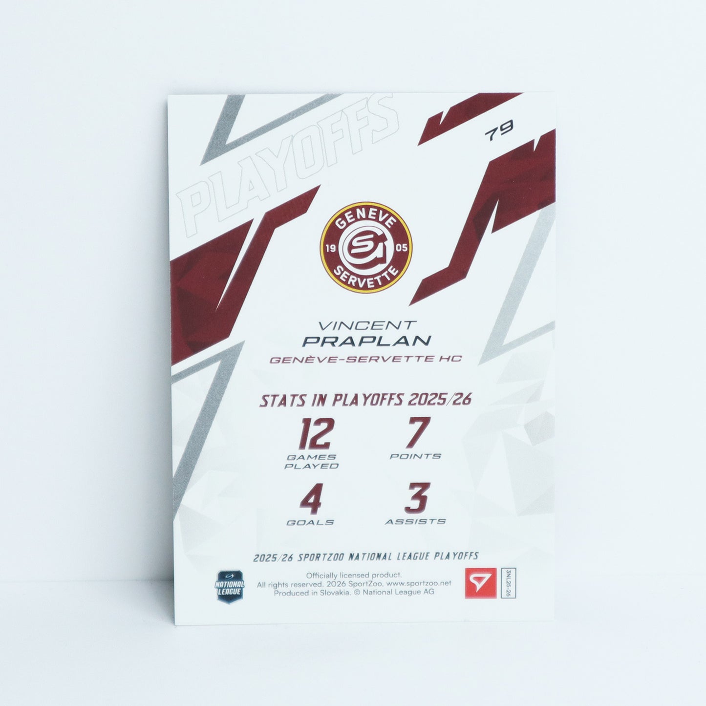 79 - GSHC - VINCENT PRAPLAN - BASE RED - 02/30