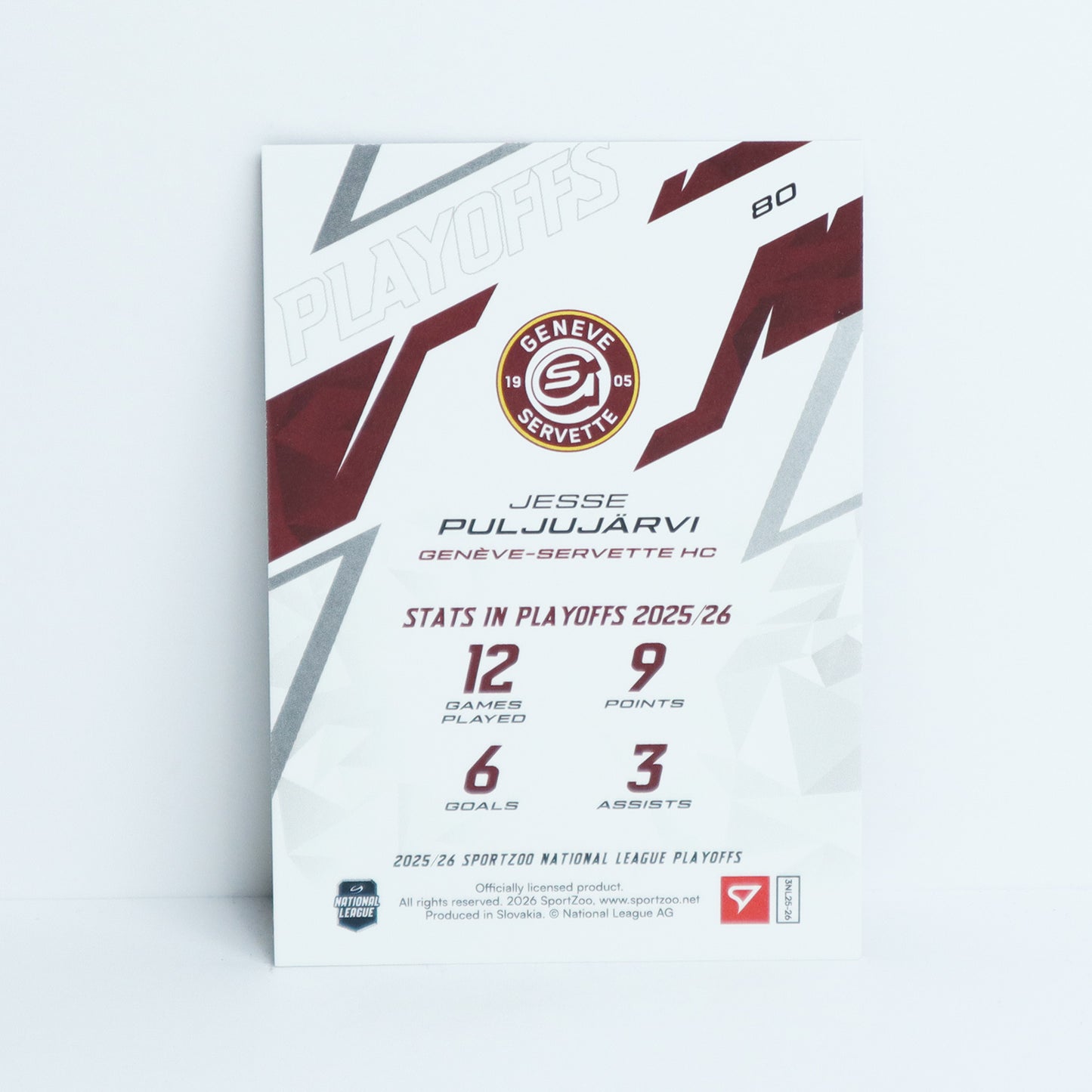 80 - GSHC - JESSE PULJUJARVI - BASE RED - 16/30