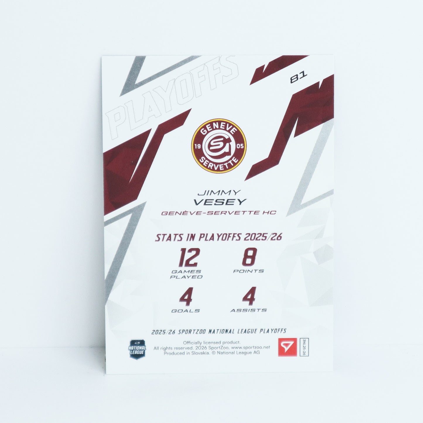 81 - GSHC - JIMMY VESEY - BASE BLUE - 33/60