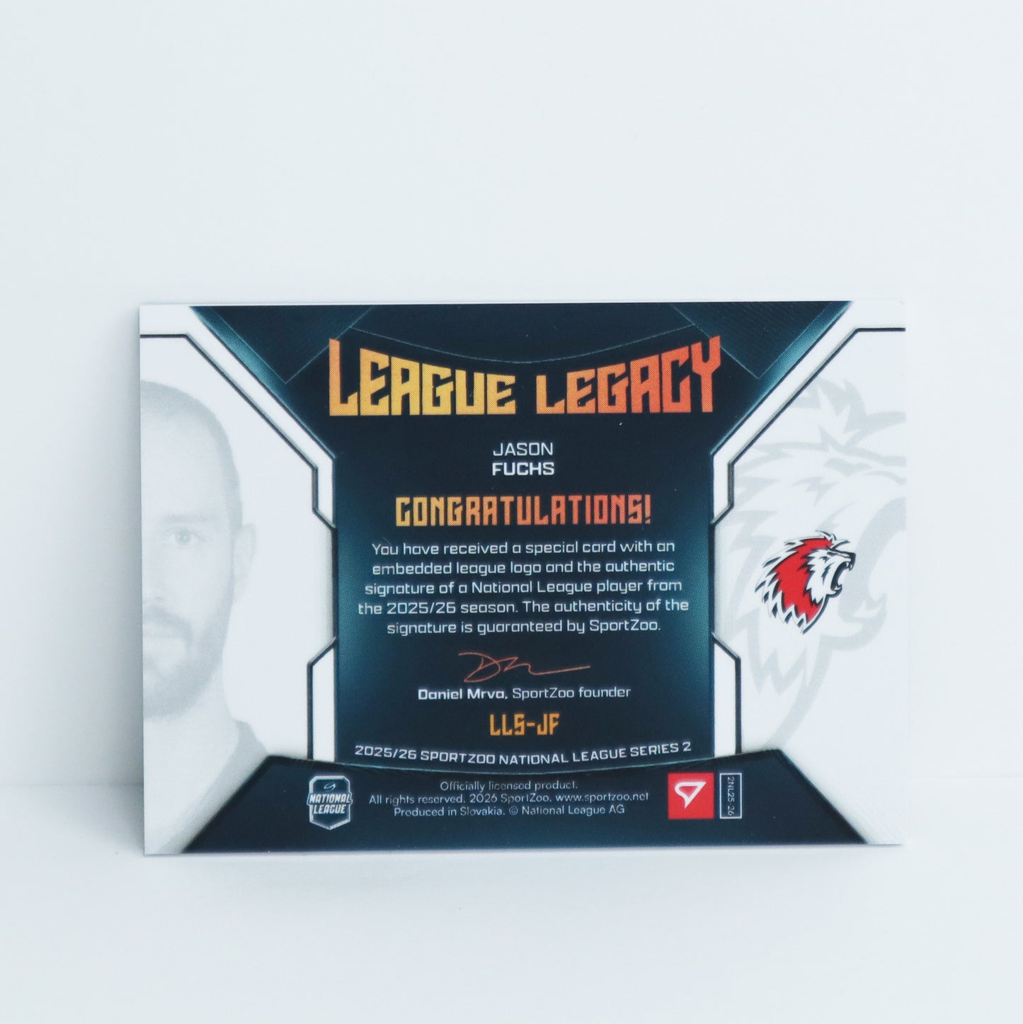 LLS-JF - LHC - JASON FUCHS - LEAGUE LEGACY GOLD AUTO - 9/9