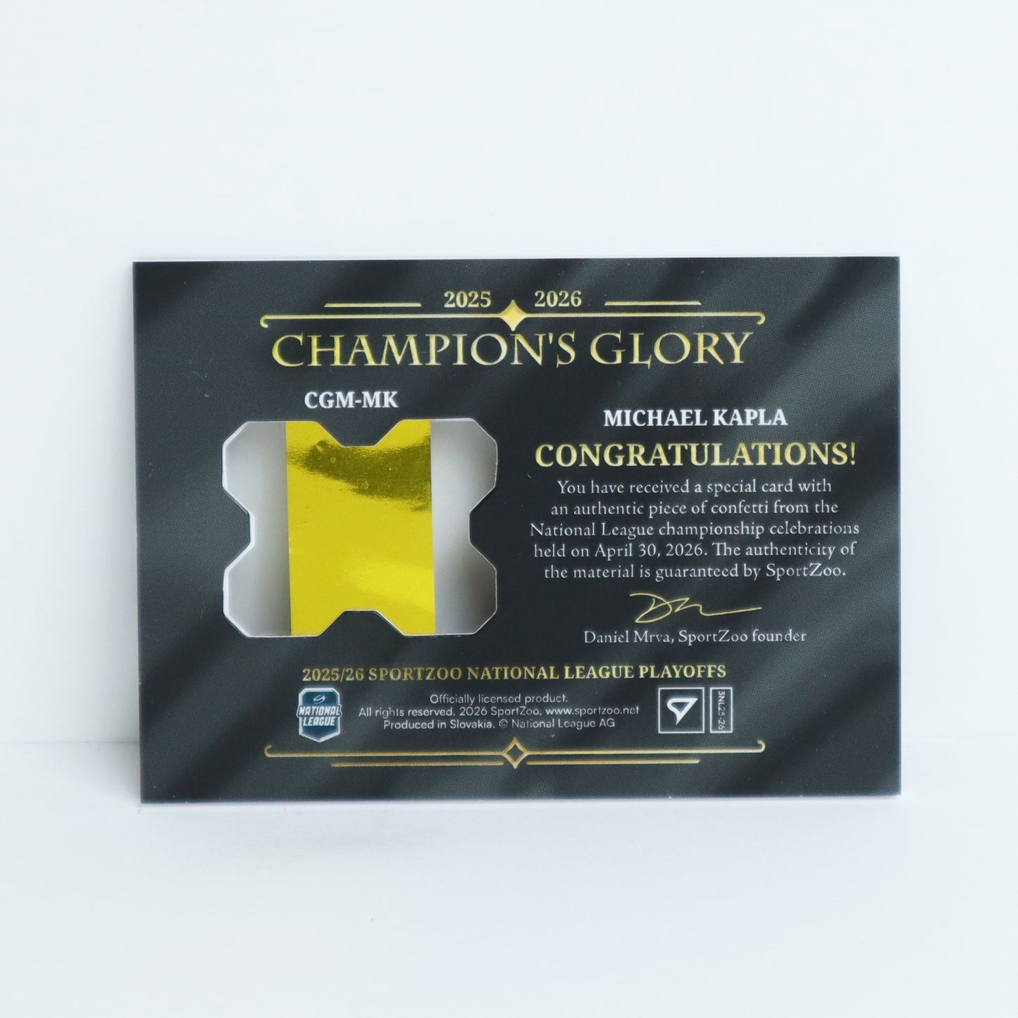 CGM-MK - FRI - MICHAEL KAPLA - CHAMPIONS GLORY GOLD CONFETTI - 8/9
