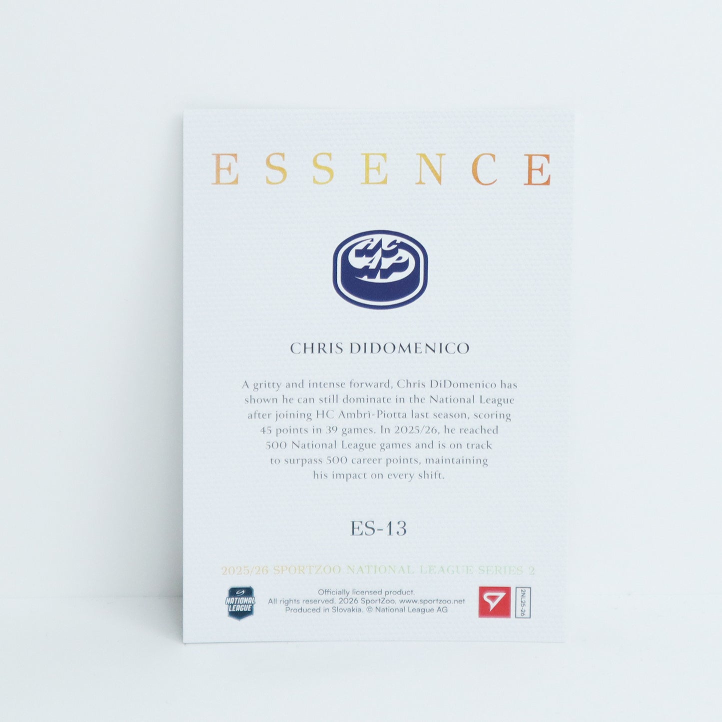 ES-13 - HCAP - CHRIS DIDOMENICO - ESSENCE BASE