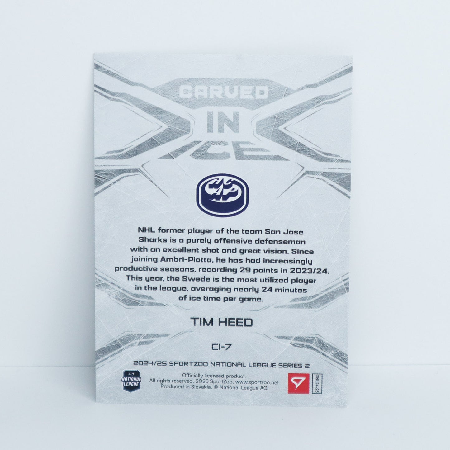 CI-7 - HCAP - TIM HEED - CARVED IN ICE BASE